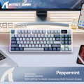 K86 Teclado Mecânico Hot-Swappable Sem Fio Bluetooth/2.4g Com Tela de Exibição e Botão Rotativo de Volume para Jogos e Trabalho